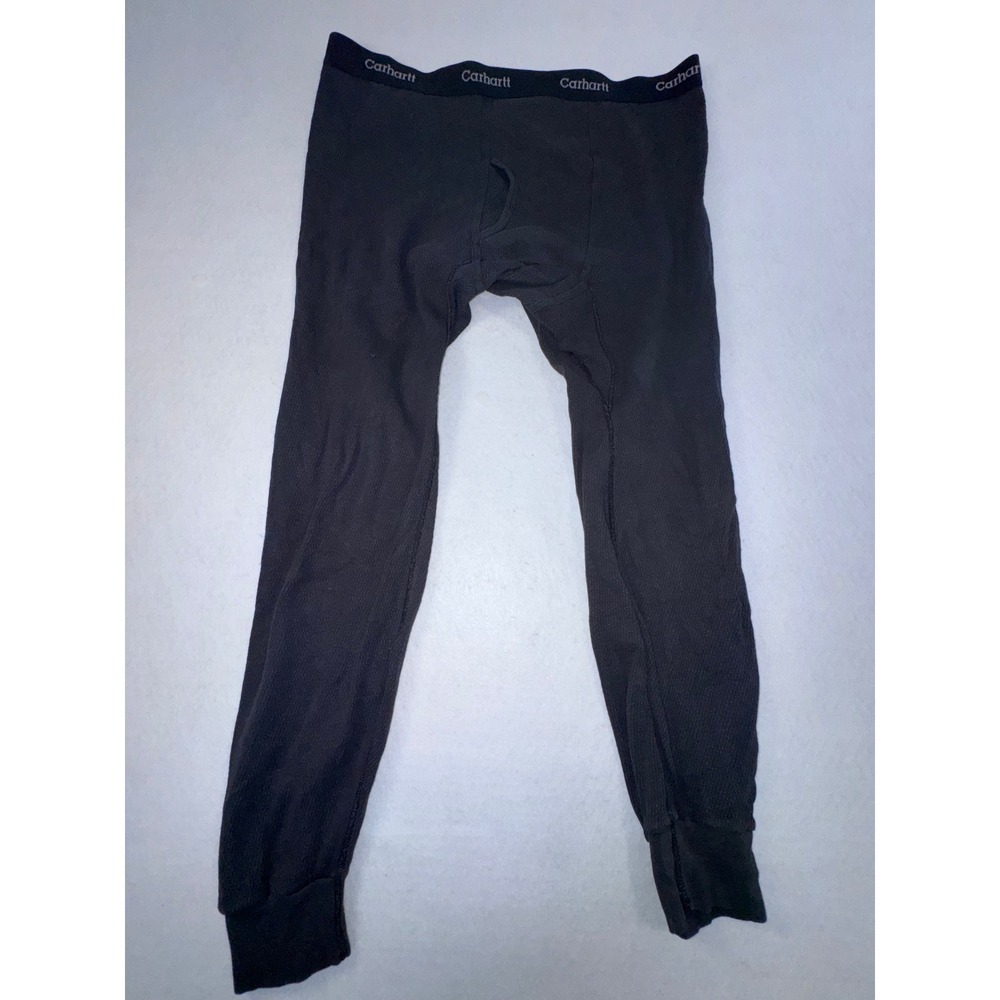 Carhartt Mens Tall XL Black Waffle Knit Thermal Long Underwear Pants K57BLK USA